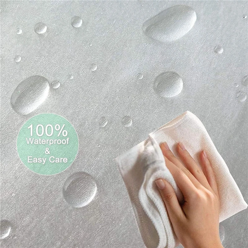 PEVA Shower Curtain Translucent Liner Waterproof Mildew Resistant for Bathroom Showers Curtain With Hooks 71 x 79 Inches