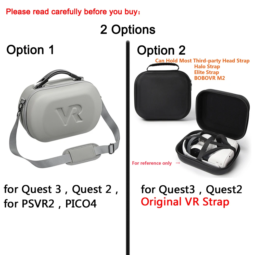 حقيبة تخزين محمولة لـ Meta Quest 3S /3 PICO4 VR حقيبة حمل متوافقة مع جميع سماعات الواقع الافتراضي لملحقات Oculus Quest 2