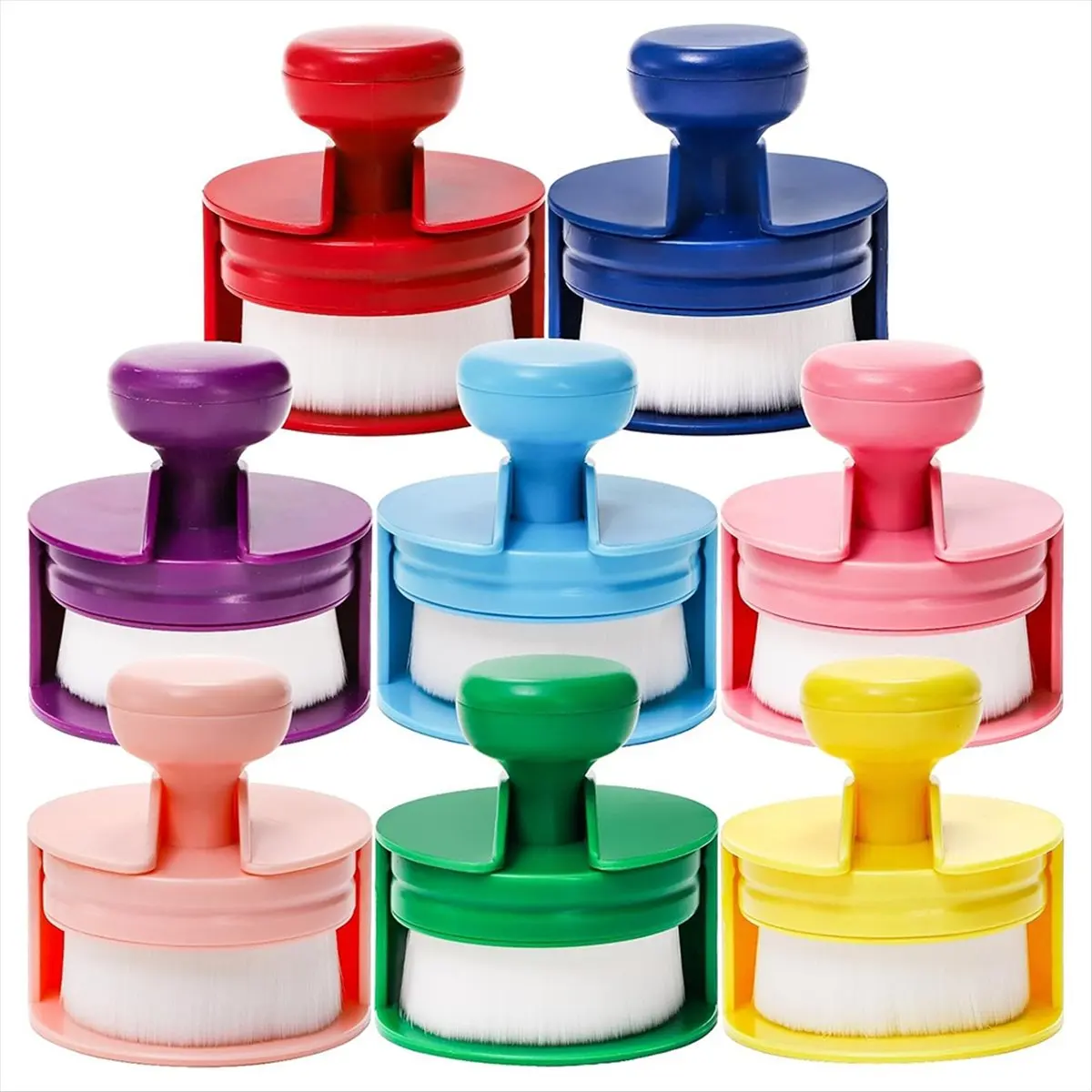 AA77 NEW  8 Colors Flat Top-Ink Blending Brushes, Craft Ink Blender Brushes Set, Round Ink Blending Tools with Soft Bristle