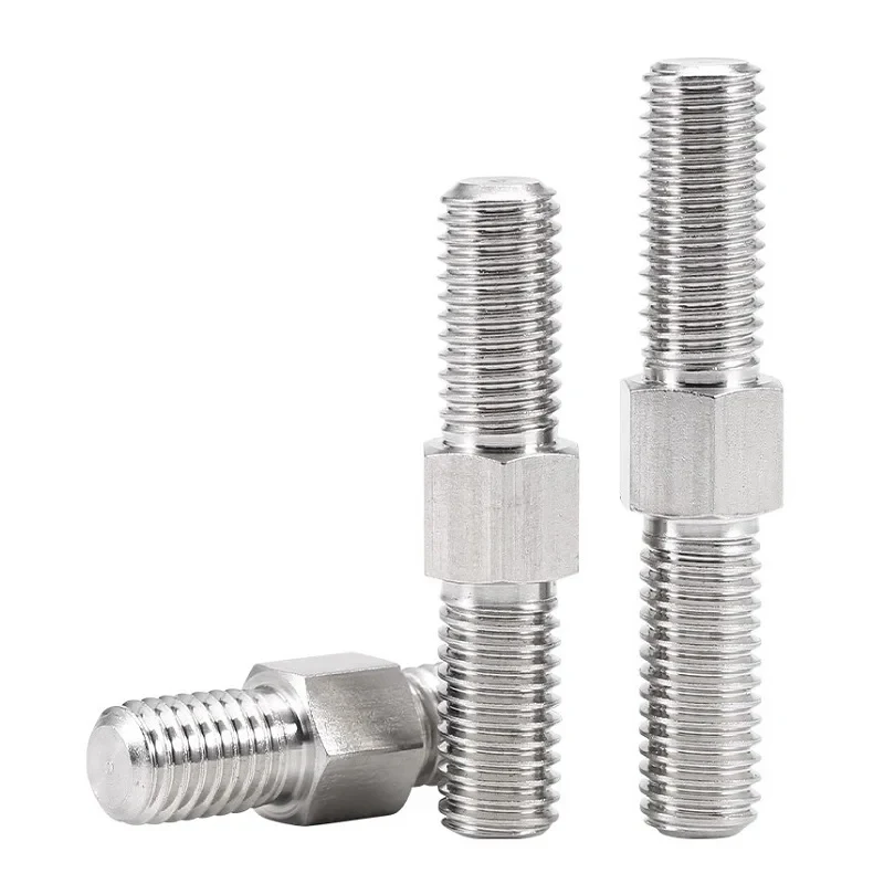 Wholesale 304 Stainless Steel Left Right Hand Thread Rod M3-M16 Double End Screws Complete With Lock Nuts