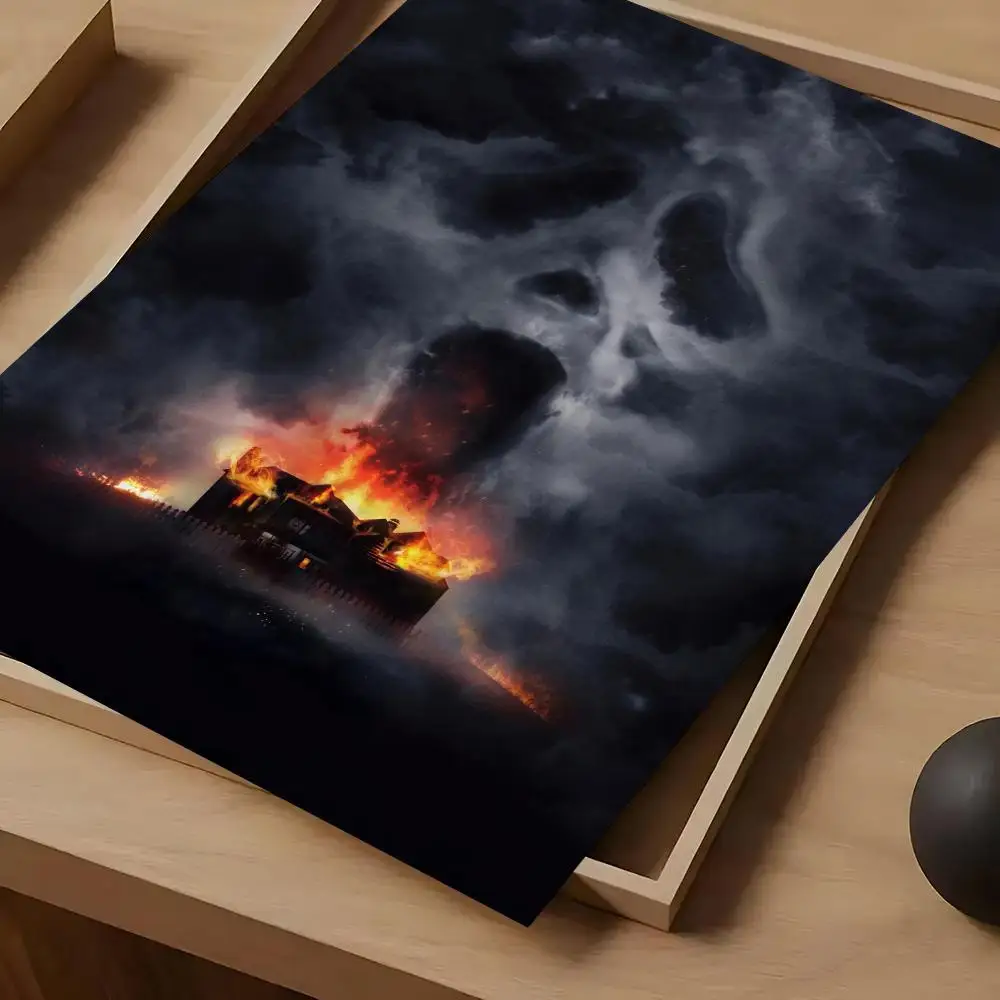 Scream 7 Poster For Self-adhesive Art Waterproof Paper Sticker Coffee House Bar Room Wall Decor
