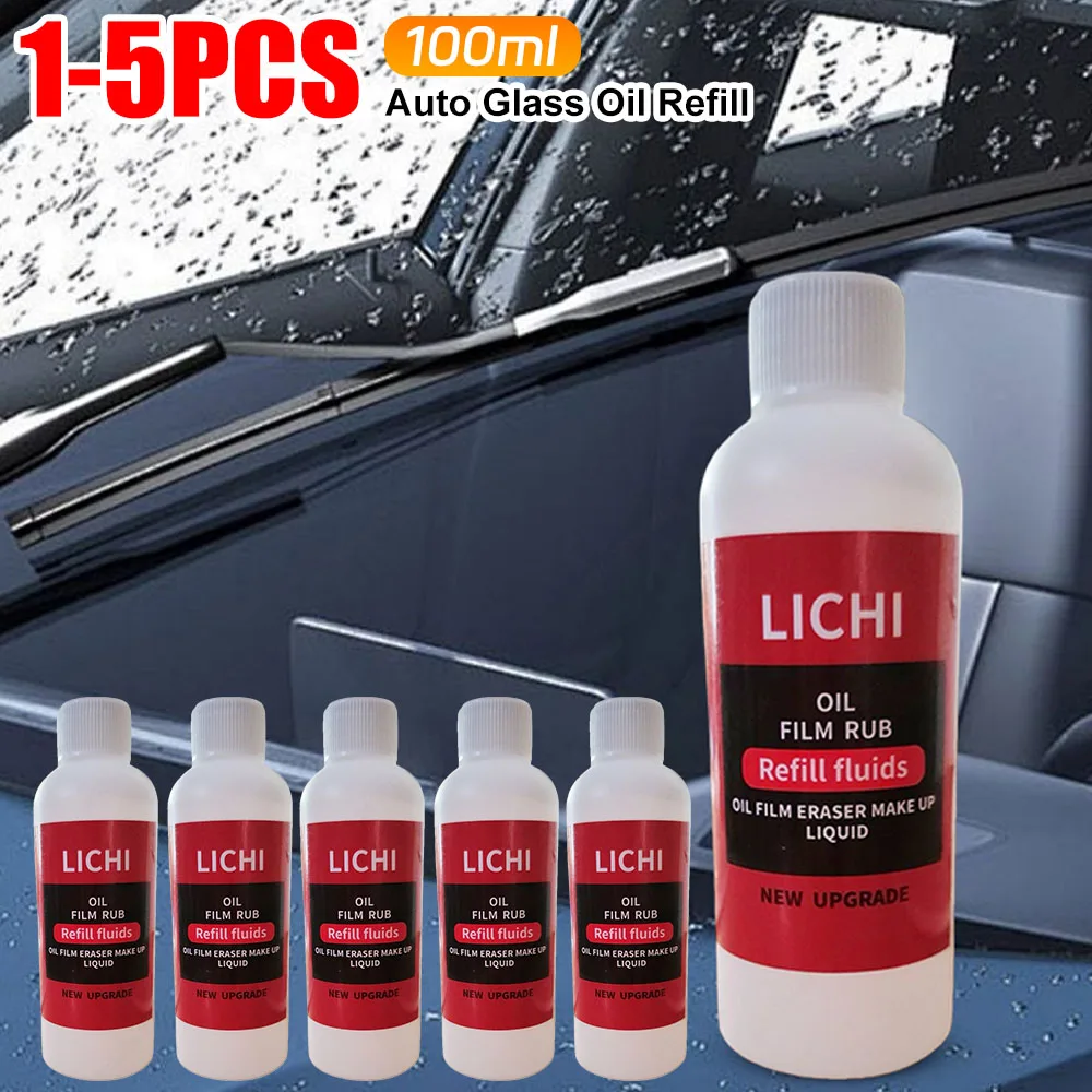 

1-5pcs 100ml Automotive Car Motorcycle Glass Oil Film Remover Glass Cleaning Brush Car Glass Oil Film Cleaner Hydrophobic Windsh