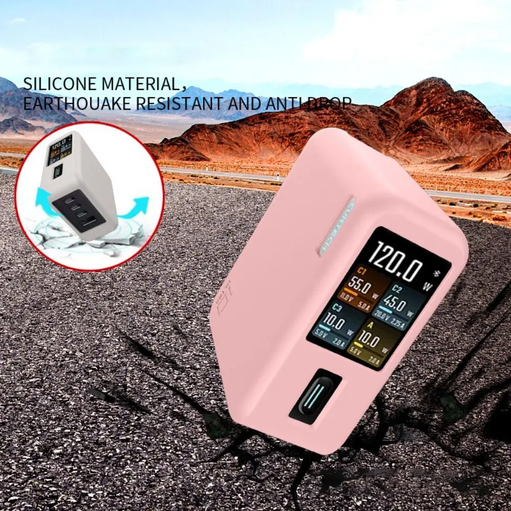Shockproof Silicone Case Solid Color Soft Protective Cover Dustproof Portable for CUKTECH 10 Ultra GaN Charger 120W