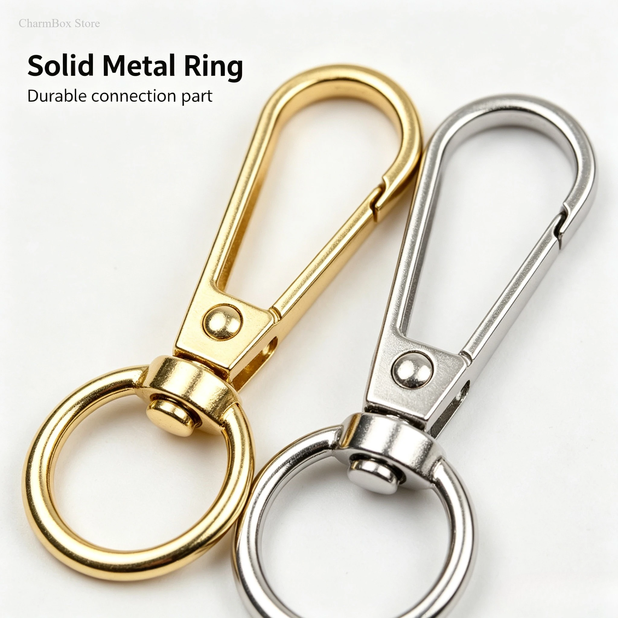 Spring Lobster Clasp Hook Bag Hardware Accessory Gold Silver Plated Fitting Key Ring Pendant Keychain Charm Craft Handmade Gift