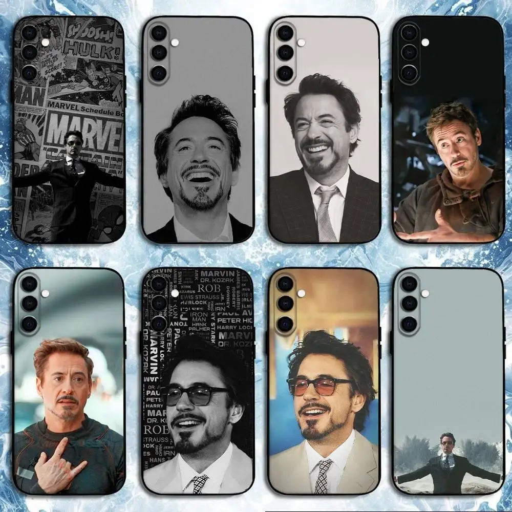 

R-Robert D-Downey Jr Phone Case For Samsung Galaxy A73,A72,A71,A70,A53,A52,A51,Others Soft Black Shell