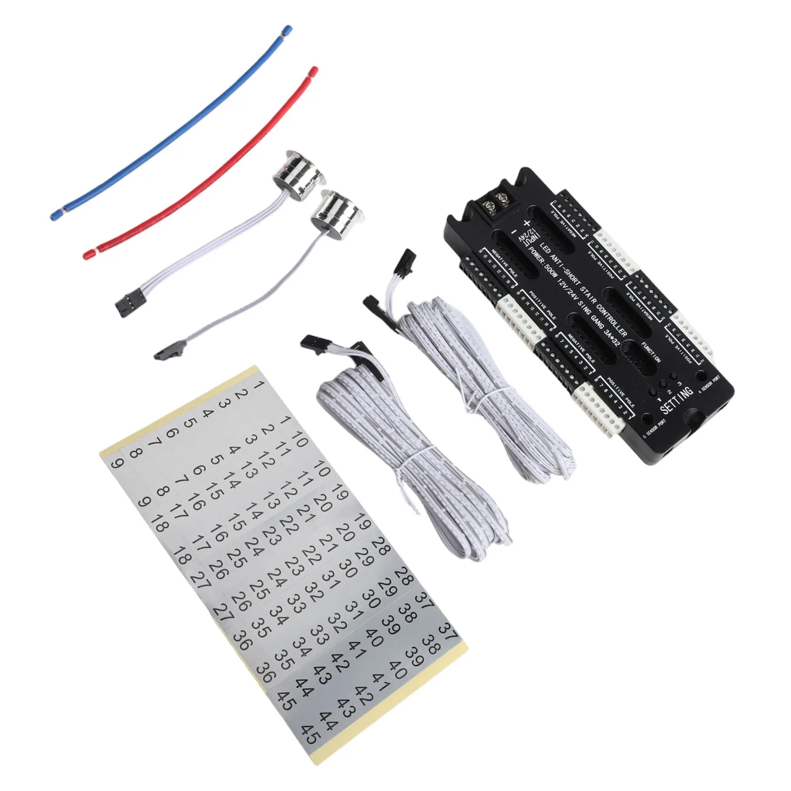 سلامة الإضاءة LED تحكم DC12V-24V التلقائي نظام إضاءة الدرج ملحق 185*85*20 مللي متر التنشيط التلقائي