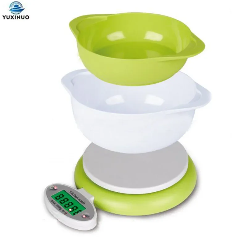 

5kg Digital Kitchen Scale Portable Kitchen Food Scale with 2 Tray LED Display Electronic Baking 5000g 1g Weight Scales