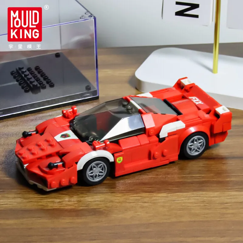 

Mold King Mini Роскошный автомобиль серии строительные блоки комплект FXX спортивный автомобиль с коробкой дисплея сборка кирпичей игрушка детский рождественский подарок 27080