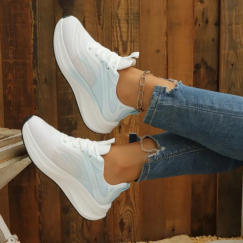 *Fashionable Elegant Lightweight Casual Round Toe Flat Shoes Newly Arrived Summer Hot Mesh Breathable Women's Sports Shoes