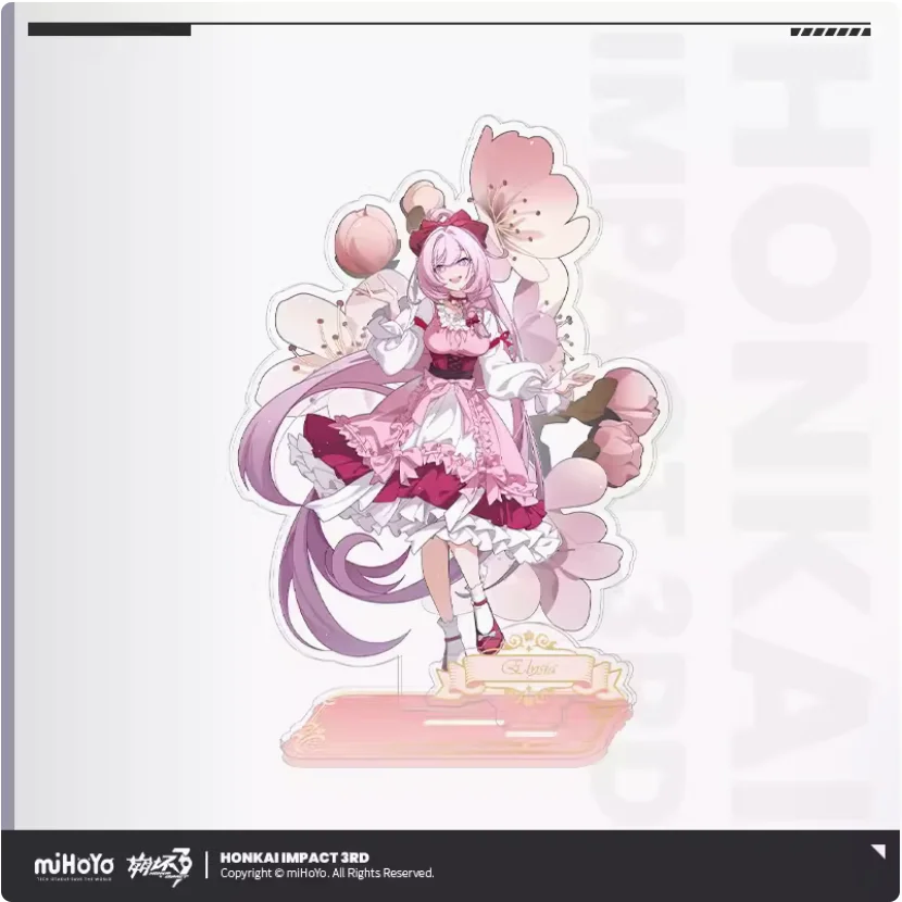 2024 Anime Honkai Impact 3 Flowering Spring Series Kiana Mei Bronya Acrylic Stand Figure Model Plate Desk Decor Gift Card Gift