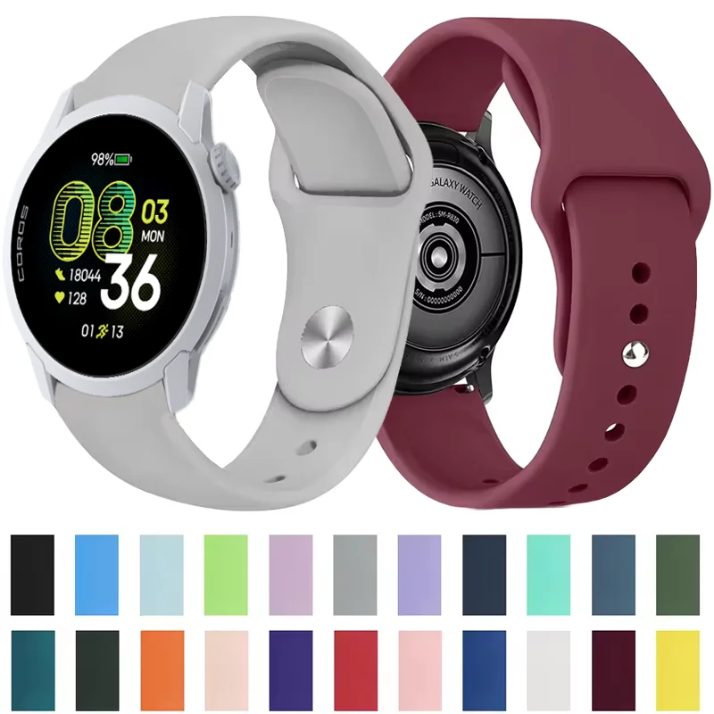 18/20/22mm Silicone Strap For SUUNTO Vertical 2/Race 2/Ocean Watchband COROS PACE 4/Pro/3 APEX 4 42mm/2 Pro CMF Watch 3 Pro Belt