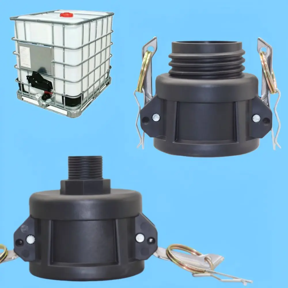 IBC Tote Tank Adapter 2 Inch To 3 4 Inch Male Thread Quick Coupling Industrial PP Plastic Pipe Fitting Connector