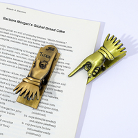 Vintage HP Finger  Metal Paper Clip，Traveler Journal Bookmark Clip, Brass Journal Clip, Special Gift for Friends & Classmates