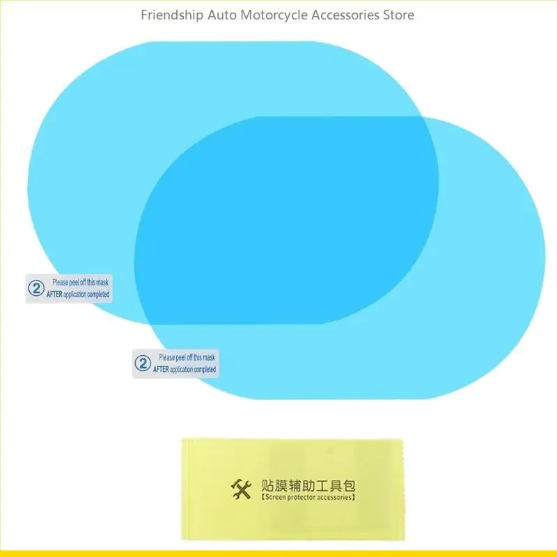 SZCH 2Pcs Car Rain-proof Film Rearview Mirror Waterproof Film Universal Window Glass Clear Anti-Fog Anti-reflective Sticker