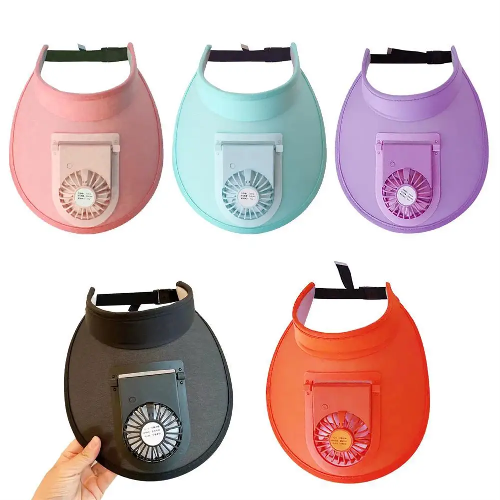통기성 냉각 선풍기 모자, 자외선 차단 선풍기 선바이저 모자, 낚시 모자, 냉각 피크 캡, USB 충전 모자, 스포츠 아웃용 선풍기 