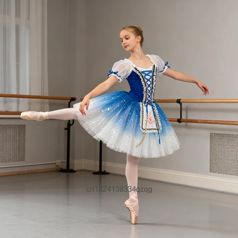 

Балетное платье для девочек-подростков, костюм для танцевальных программ в школе, сценический костюм для выступлений, одежда для коллективных выступлений на сцене