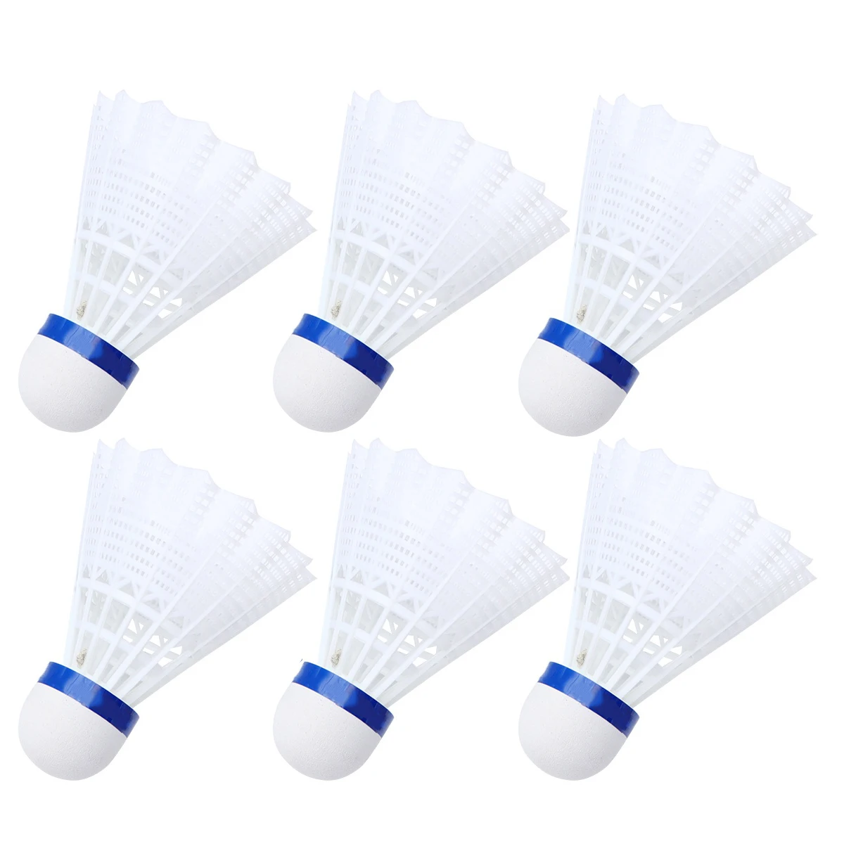 

12 Pcs Badminton Entertainment Shuttlecocks Nylon Durable for Beginners Elastic Families