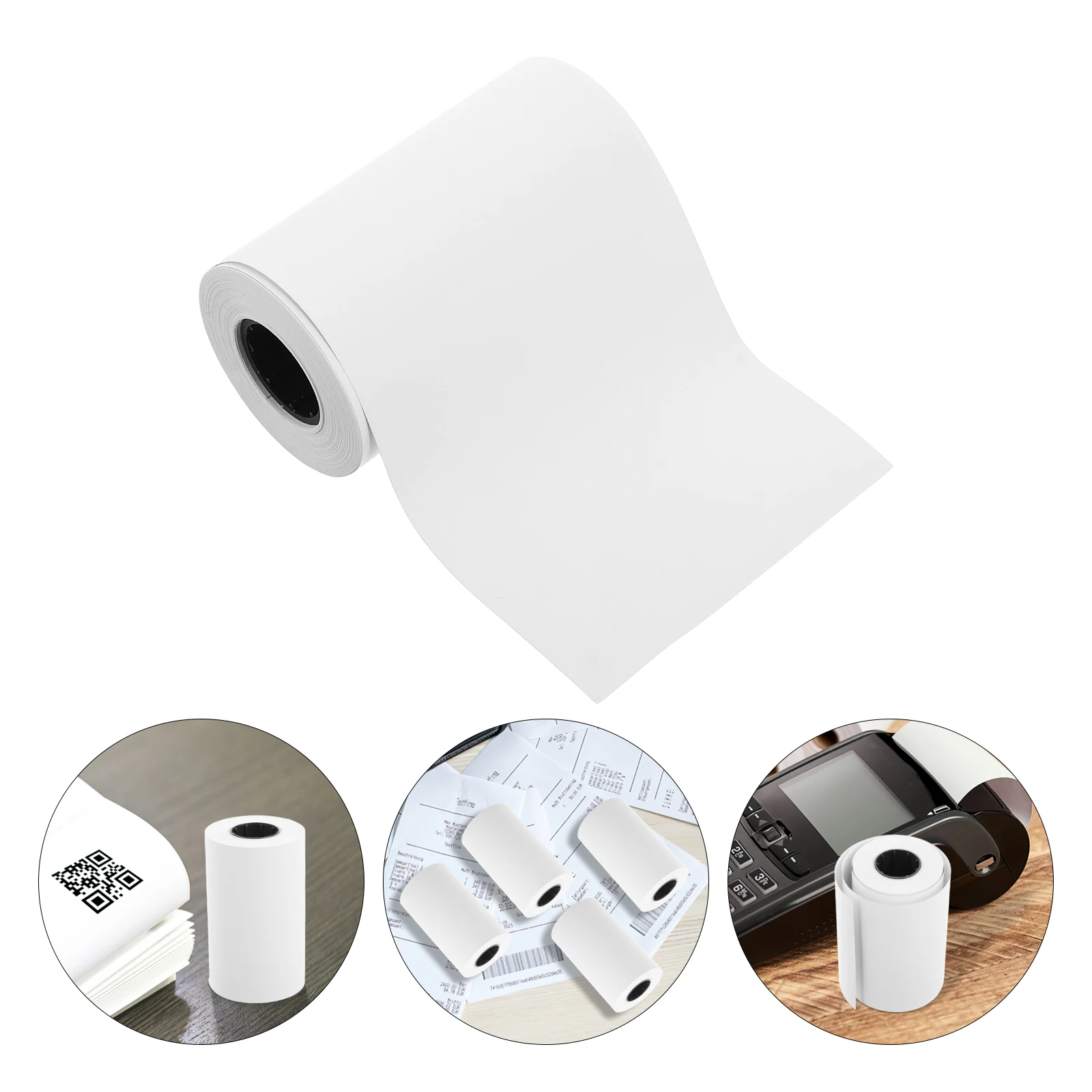 1 قطعة 1 لفة ورق الإيصالات الحرارية ورق تذكرة صغير لآلة تسجيل النقدية Pos آلة حاسبة الشريط مطعم مخزن نظام طابور #2