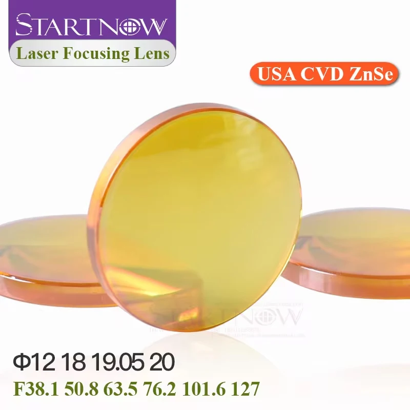 Startnow CO2 Laser Focus Lens Dia.18/19/20mm USA CVD ZnSe Lens do maszyn laserowych do cięcia i grawerowania części