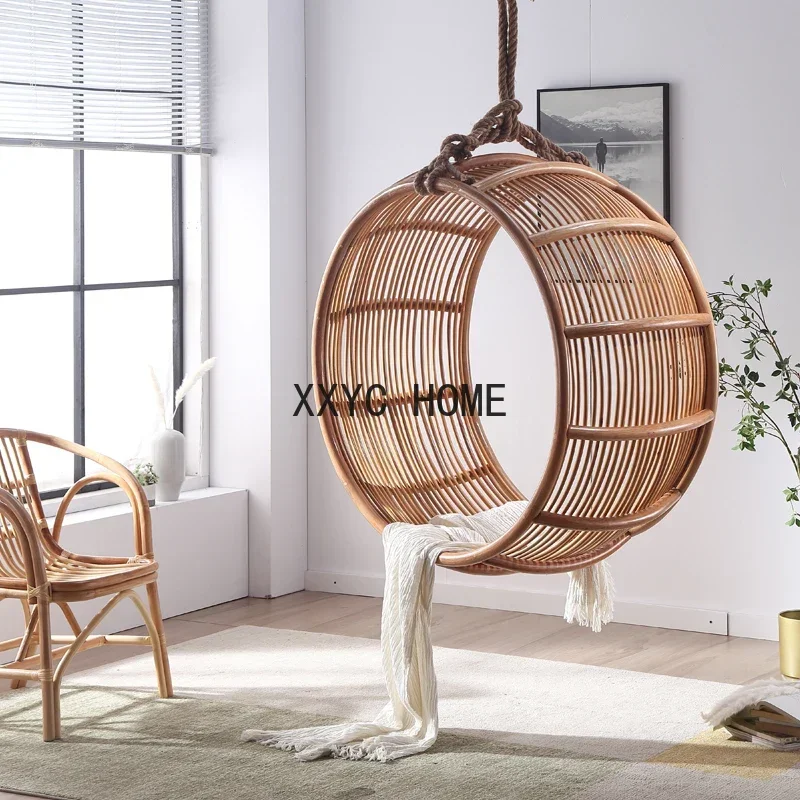 Rattan Swing Garden Chair Indoor Basket Adults Reading Hanging Chair Lounge Comfortable Sillas Para Jardin Home Decoration