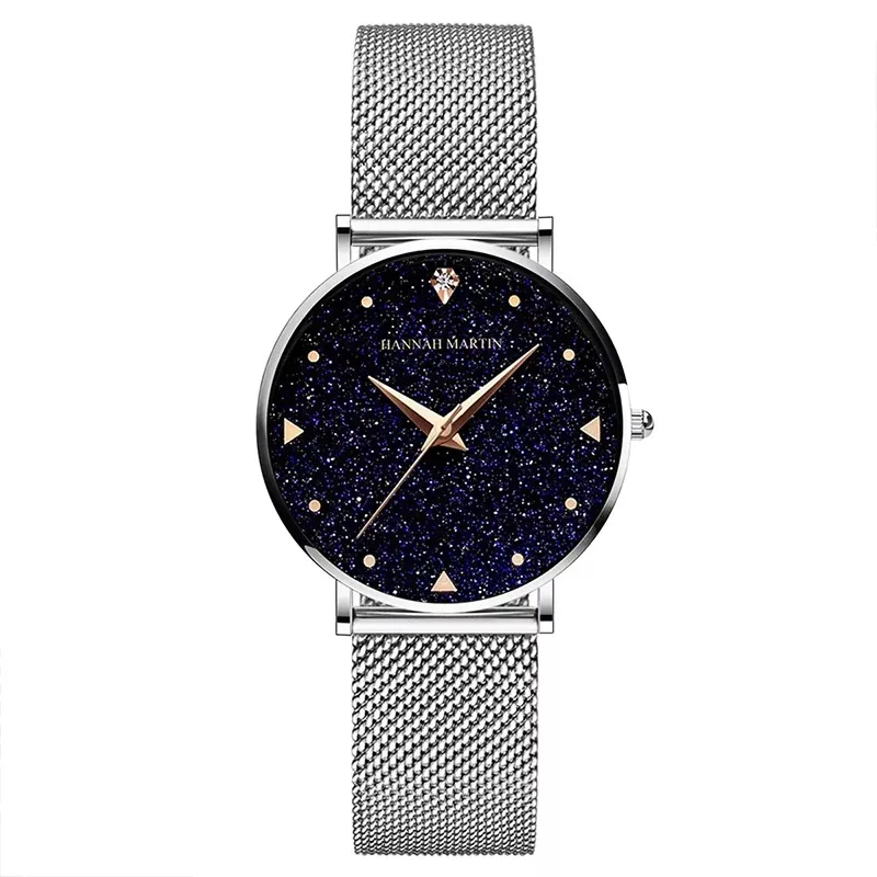 UTHAI BK15 Movimento importato dal Giappone Orologio al quarzo semplice impermeabile Cielo stellato Lampeggiante con diamanti Orologi da donna di tendenza