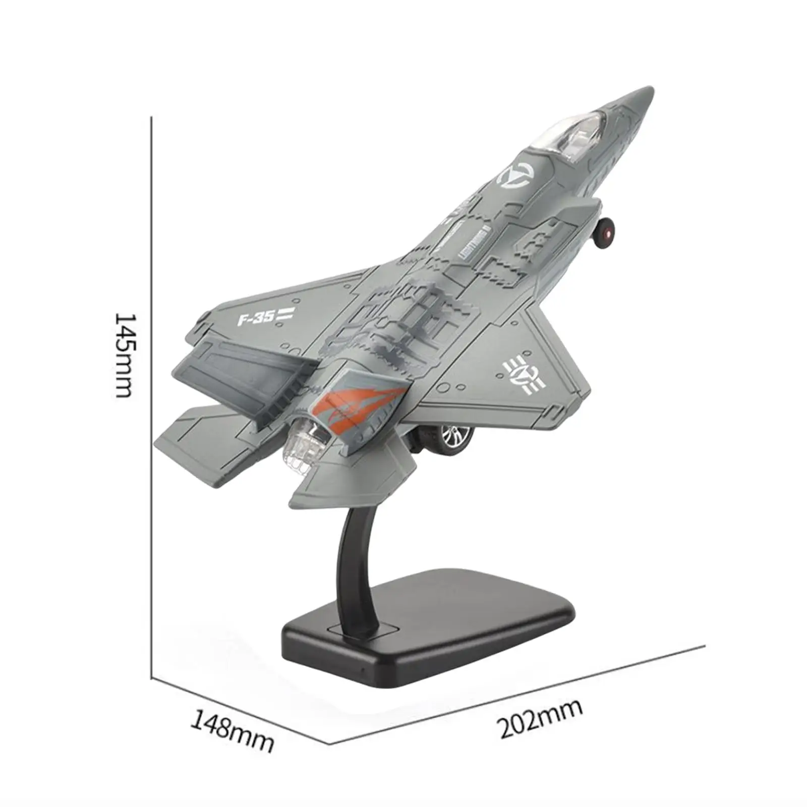 1/100 SU35 Fighter Model Aircraft Model Collectables Kids Toy for Home Bar