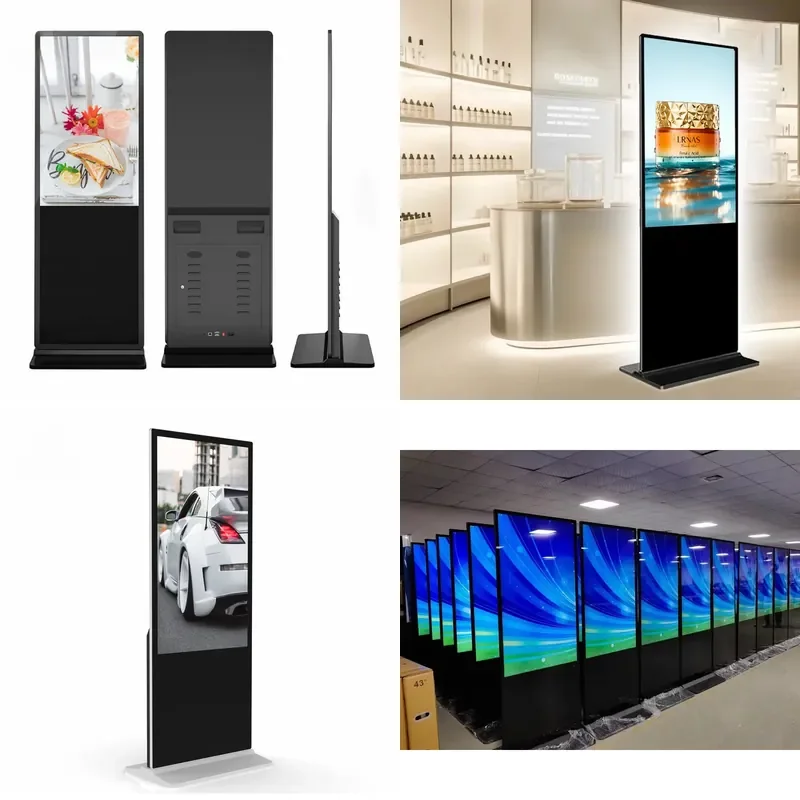 43 Inch Ultra Thin Electronic Display LCD Advertising Display Floor To Ceiling Digital Signage
