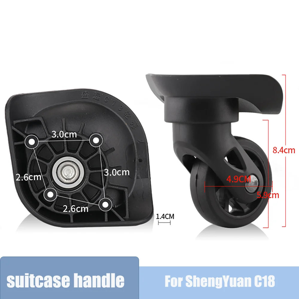 For ShengYuan C18  360° Rotation Luggage Wheel Repair Kit Replacement Spinner Wheels for Suitcase Trolley Bag Durable Material