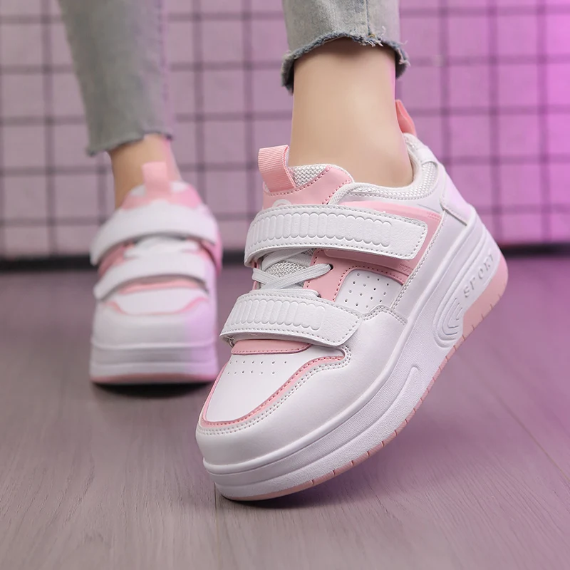 Удобные зимние каблуки для девочек 2025 года. Новинка: Невидимые автоматически выдвижные износостойкие прогулочные туфли.