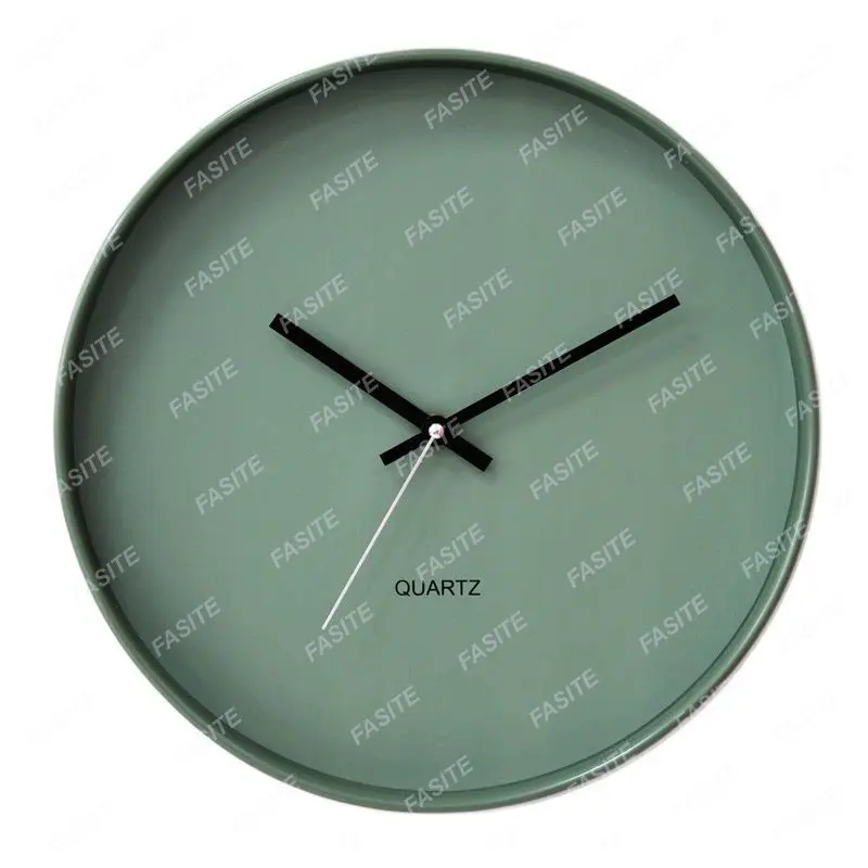 New Green Wall Clock Nordic Modern Undefined Living Room Decorative Clock Mute Round Style Home Decor Bedroom Wall Clocks Gift