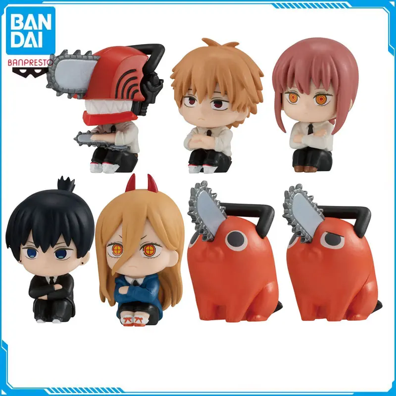 

Bandai Original Chainsaw Man Waiting Series Gashapon Toys Denji Power Hayakawa Aki Pochita Action Figures Model Toys Kids Gift