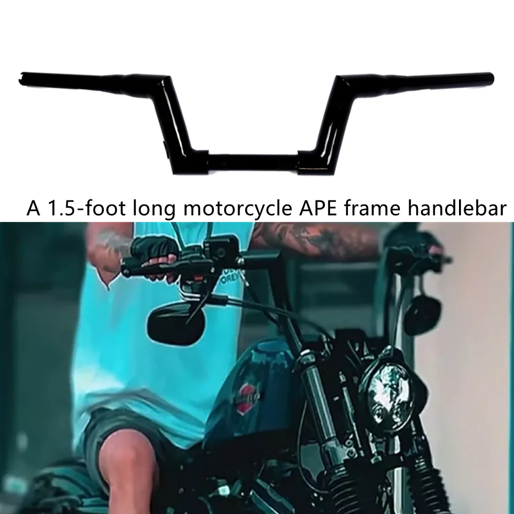 Motorcycle 1-1/2‘’ APE Hanger Handlebar For Harley Softail Slim Blackline Sportster Forty Eight XL883 Dyna Street BOB 84-24