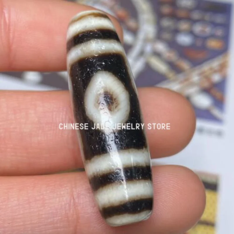 

Himalayan Tibetan DZI Beads Old Agate Buddha 3 Eye Totem Amulet Pendant GZI 37mm