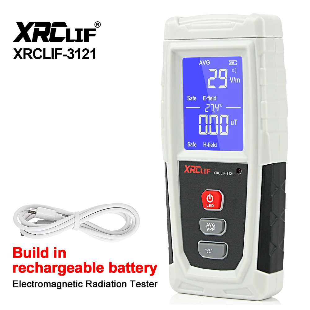 

XRCLIF Electromagnetic Radiation Detector Dosimetro De Radiacion Electromagnetic Field Meter Emf Tester Emission Dosimeter