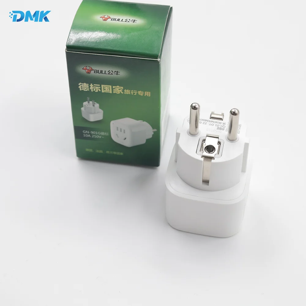 Imagem -03 - Bull-ac Tomada Plug Adaptador de Alimentação Original Gn-901g Conversor tipo Europeu ue Europa Alemanha Padrão para Conversor Padrão