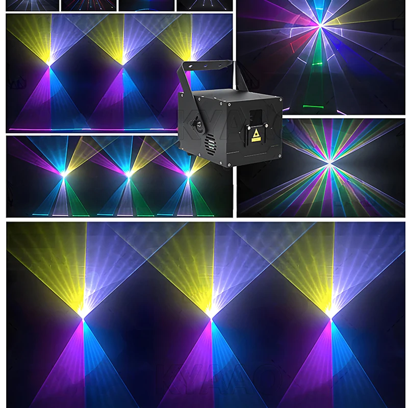 Imagem -06 - Estágio Laser Projetor Laser para Atividades de Dança Forte Iluminação Beam Rgb Animação 3d Disco Clube Bar 10w Dmx Novo Design 2024