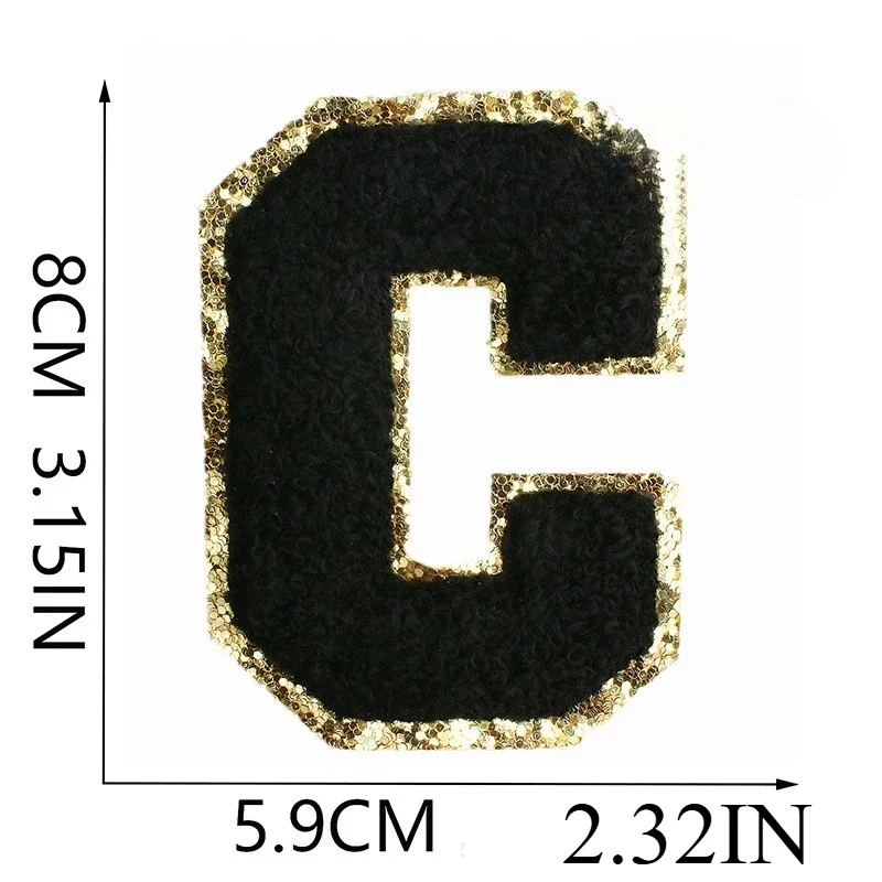 English Alphabet Embroidery Cloth Sticker A-Z Patch Sticker Clothes Chapter Boy Computer Embroidery Label Embroidery Sticker