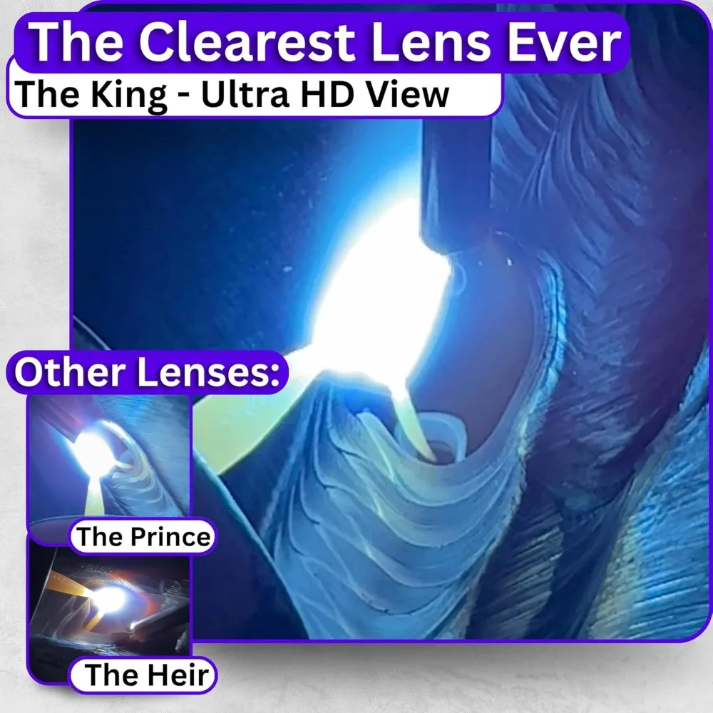 Lente de soldagem com escurecimento automático, sombra ajustável 5-13, frente dourada com vista azul, 2x4,25x0,33 polegadas