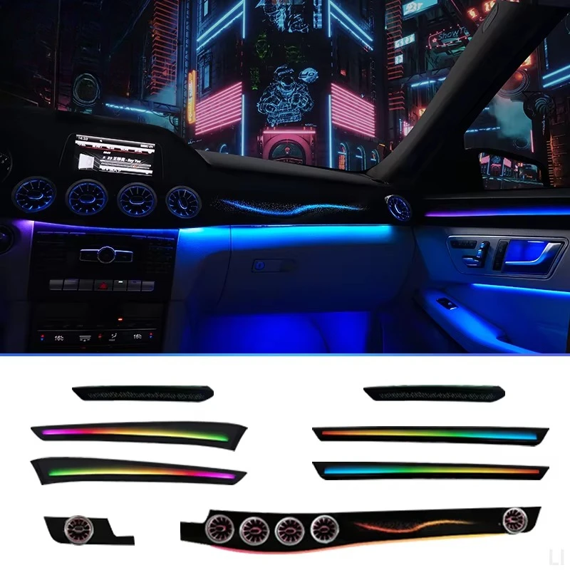 

Car LED Lights, Door Panels Dashboard Interior Ambient Lights for E-Class W212 2010-2015 Interior Upgrade Modifications