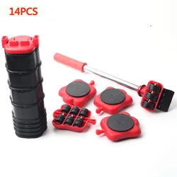 5/14pcs Heavy Duty Furniture Lifting Tool Mover Transport Lifter Sliders Roller Moving Device