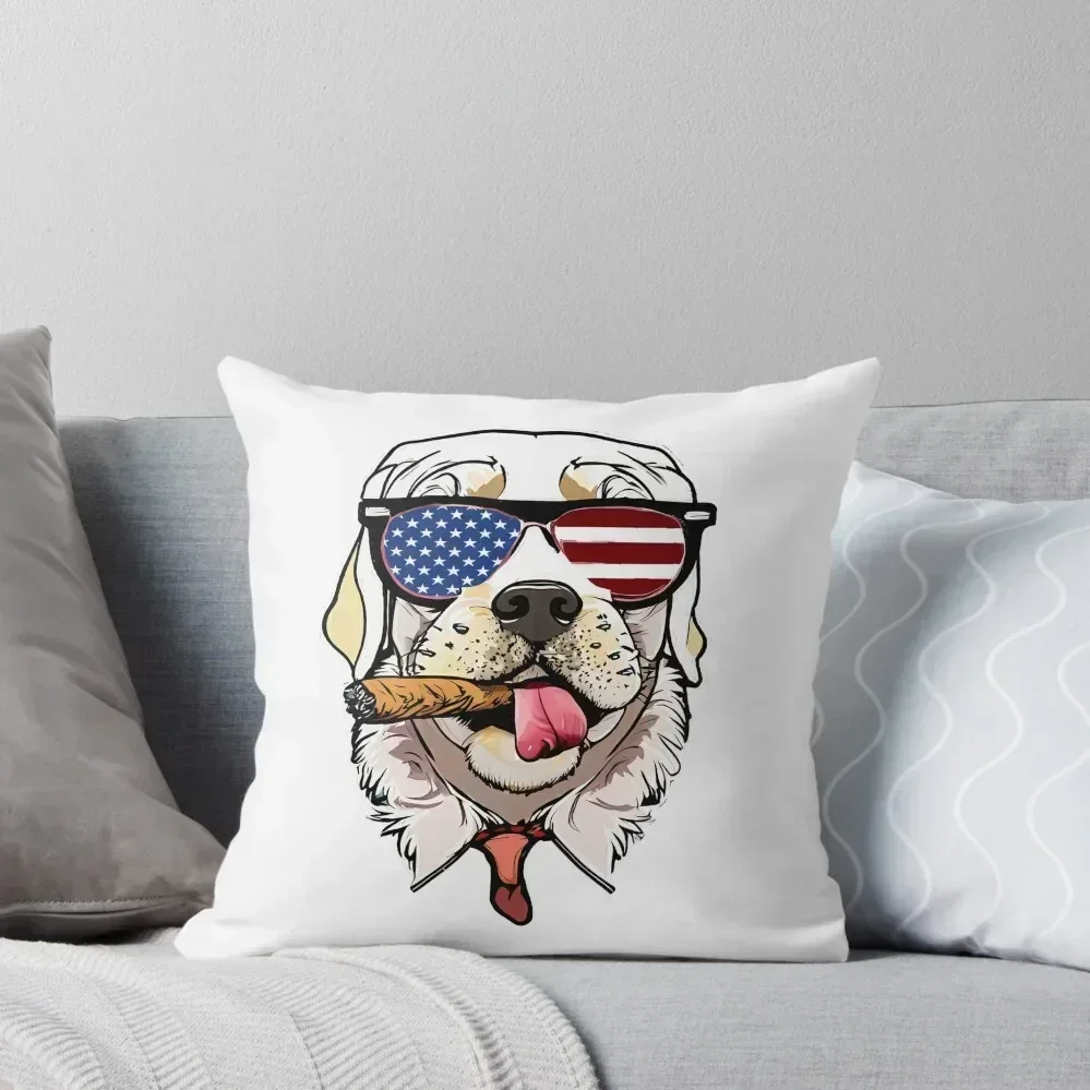 

dog smoking cigar Throw Pillow Marble Cushion Cover Sofa Decorative Covers Pillow Cases Decorative pillow