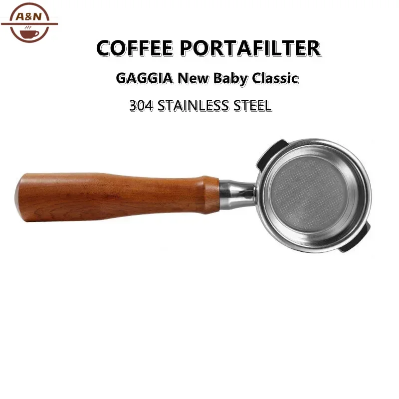 Gaggia Bottomless Portafilter 58mm - Authentic Italian Portafilter with 3 Cup Filter Basket for Gaggia Classic Pro