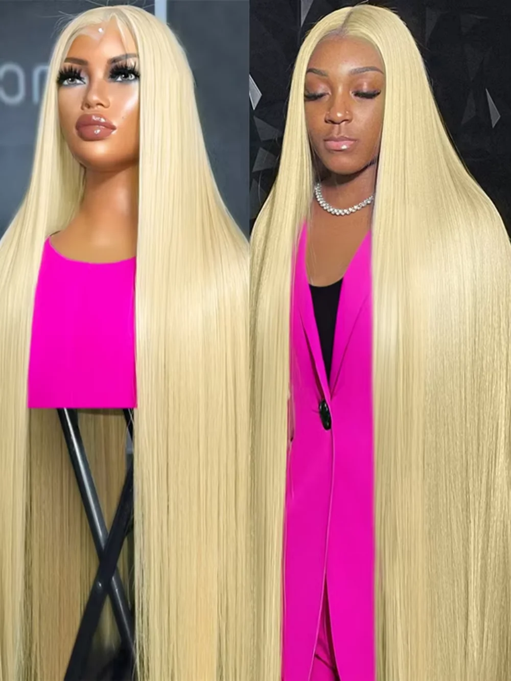 

613 Honey Blonde Bone Straight 13x6 HD Lace Frontal Human Hair Wig Preplucked 13x4 Lace Full Front 220% Density Wigs for Women