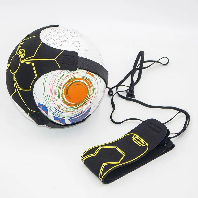 Adjustable Football Kick Trainer Adults Kids Soccer Ball Training Equipment Trainer Solo Practice Elastic Belt Sports Assistance