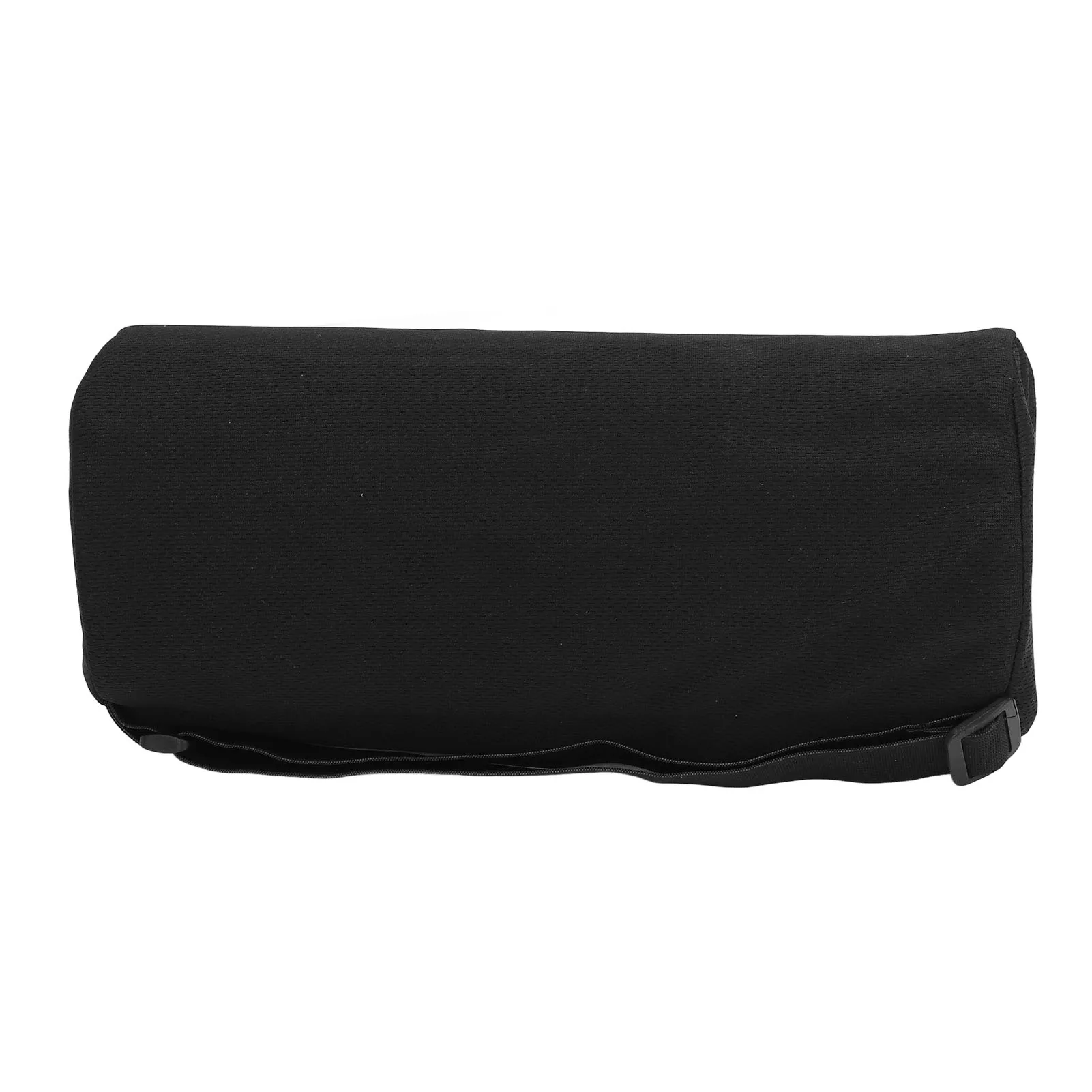 ZK30 Lumbar Roll Pillow Multifunctional Memory Foam Back Roll Waist Support Cylinder Pillow with Adjustable Strap Black