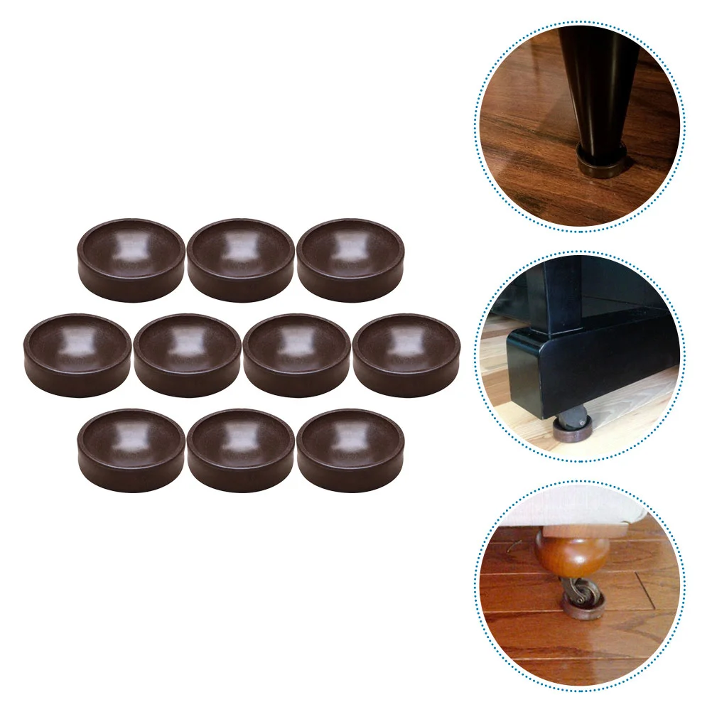 10 Pcs Furniture Mat Piano Foot Pads Caster Cups for Table Mats Leg Anti-skid Non-slip Protective