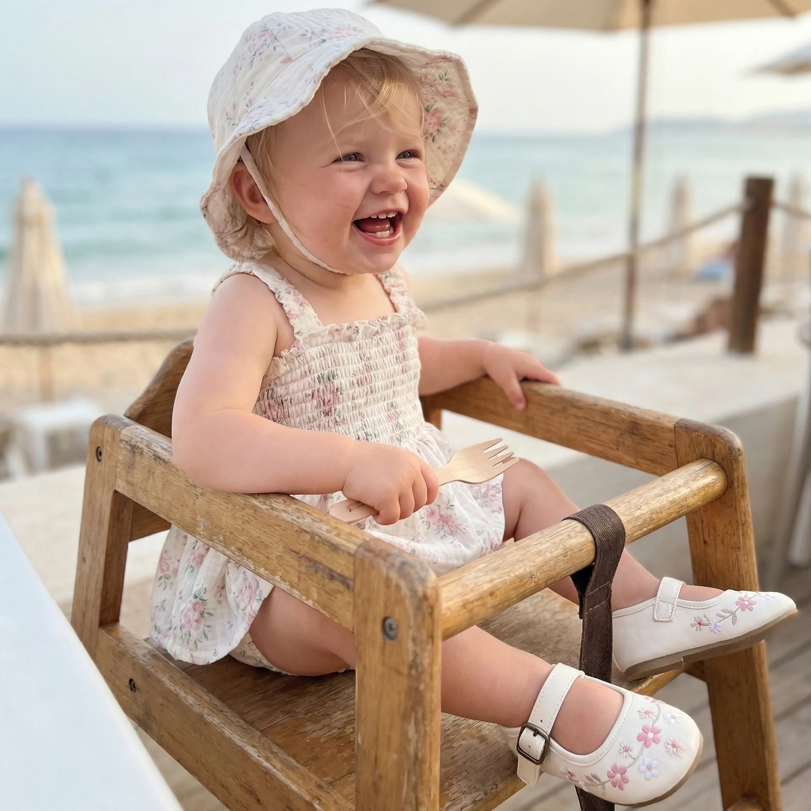 

Baby Girl Summer Outfits Sleeveless Bow/Floral Print Skirt Romper with Hat Set Newborn Clothes