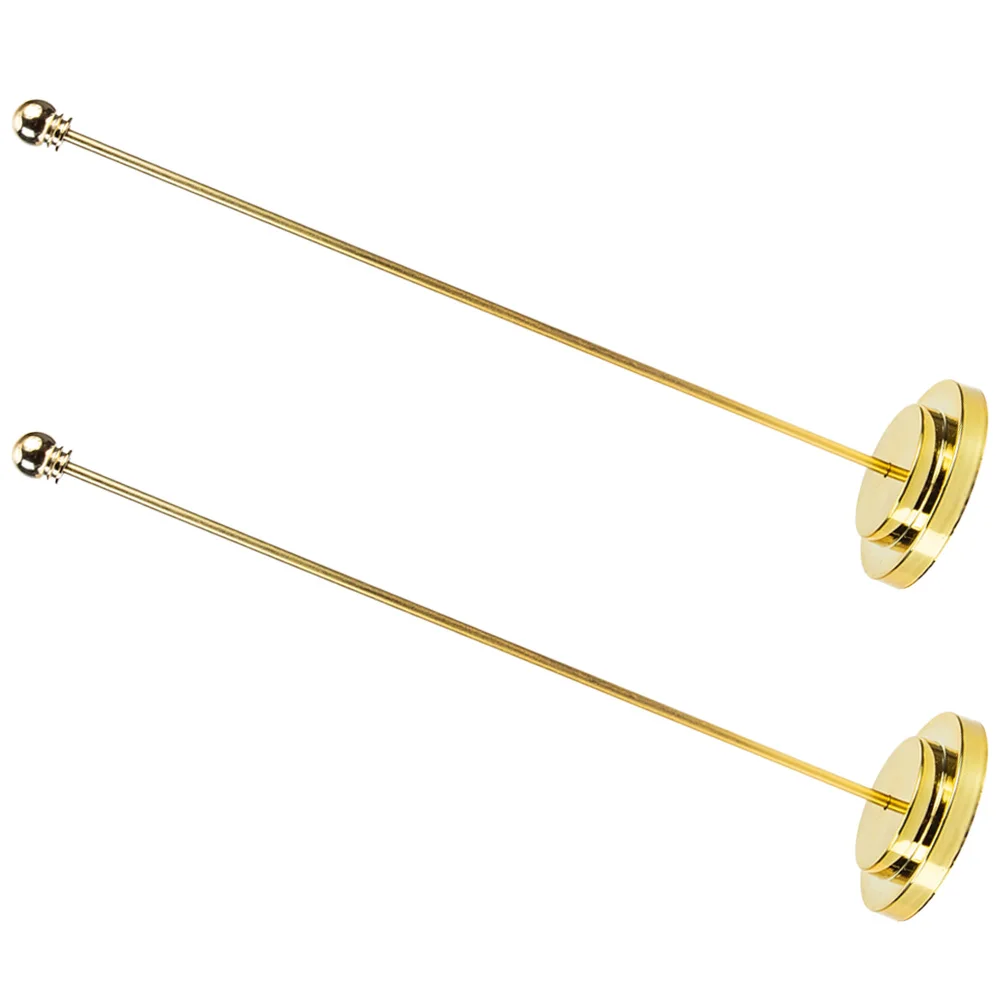 

2 Pcs Metal Flagpole Holder Desktop Base Stable Easy Install Parties Festivals Home Small Flags Display Bracket