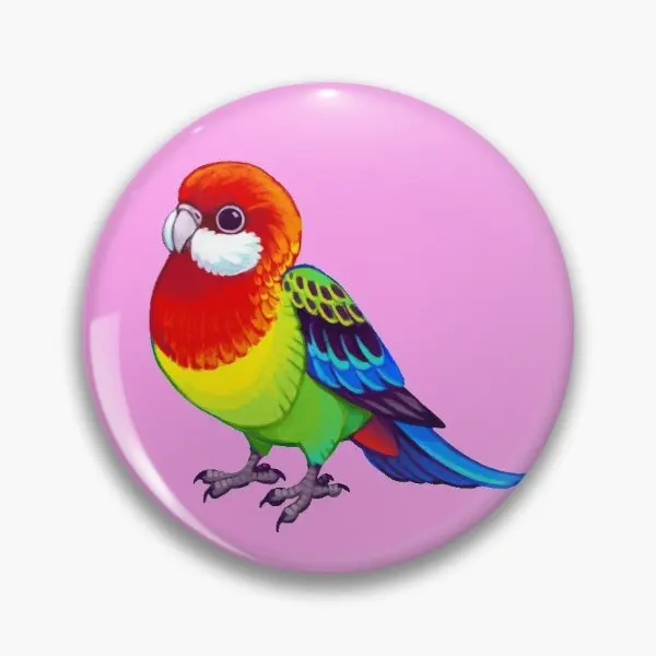 Pride Birds Eastern Rosella  Customizable Soft Button Pin Lapel Pin Decor Women Cartoon Lover Fashion Creative Funny Collar