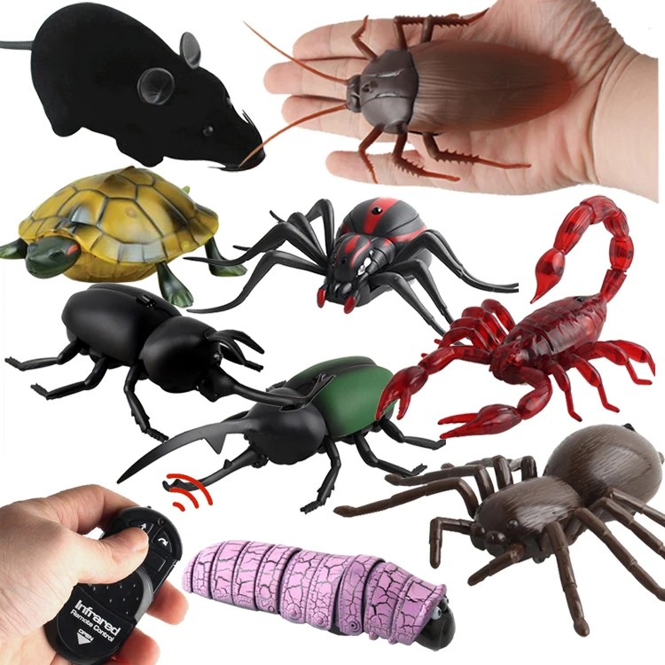 Horror Simulation Remote Control Electric Snake Halloween Prank Toys for Boy Kid Children Gags Animals Mouse Rc Spider Cockroach